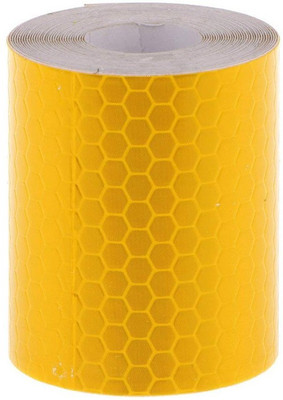 AutoVision Imported Reflective Conspicuity Tape, 1 inch Width (20 Meter, Yellow) 25.4 mm x 20 m Yellow Reflective Tape(Pack of 1)