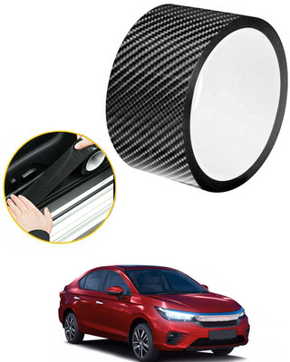 MSNP Waterproof Strip Door Edge Guard Anti-Scratch Tape Flim Universal For Car 58 50 mm x 10 m Black Reflective Tape(Pack of 1)