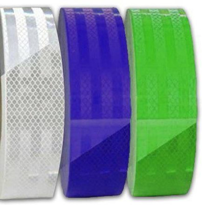 Woniry High Intensity Reflective Multi Colour white,blue and green Tape 24ammX1Meter WBG Reflective Tape (Pack of 3) 50.8 mm x 1 m Multicolor Reflective Tape(Pack of 3)