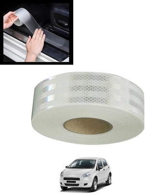 RKPSP White K5D Nano Anti Scratch Carbon Fiber Heat Resistant Flexible Tape-211 5 mm x 10 m White Reflective Tape(Pack of 1)