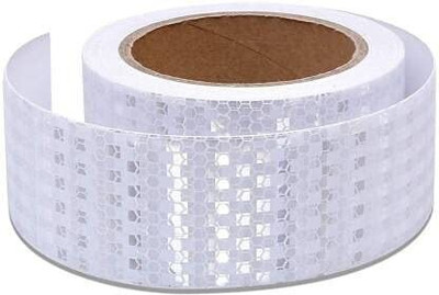 Giggle Biz High Intensity Reflective Tape 2 Inch X 10 Metre (WHITE) 50.8 mm x 10 m WHITE Reflective Tape(Pack of 1)