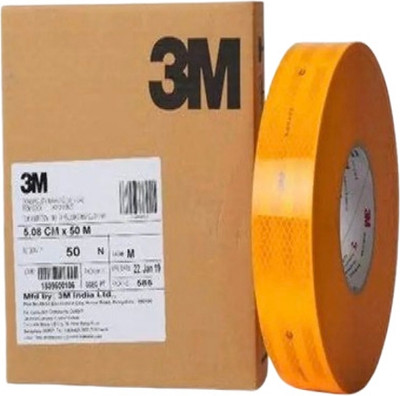 CHANDOK 3M 2 Inch x 165 FT (50 MTR) Reflective Radium Tape High-Visibility 50.8 mm x 50 m Yellow Reflective Tape(Pack of 1)