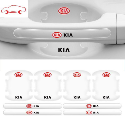 brainle Car Door Handle Scratch Protector 12PCS Transparent Universal Car Door 8 mm x 10 m WHITE Reflective Tape(Pack of 12)