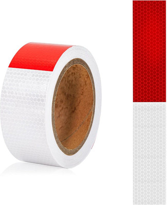 WEIRVI 171/1 50 mm x 5 m Red & White Reflective Tape(Pack of 1)