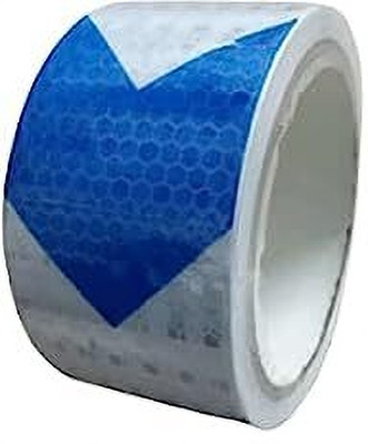 SUPERMALL 2X 5 Meter Arrow Reflective Tape Blue & White Pack of 1 50 mm x 5 m silver and blue Reflective Tape(Pack of 1)