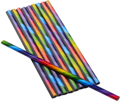 SMP ENTERPRISE Car Vent Decoration Strip, 10 Pieces Car Air Conditioner Vent Outlet Trim Strip 10 mm x 2 m RAINBOW Reflective Tape(Pack of 10)