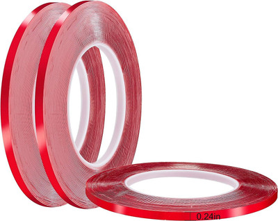 carfrill Acrylic Double Sided Heavy Duty Mounting Tape 8.9 mm x 10 m Transparent Reflective Tape(Pack of 3)