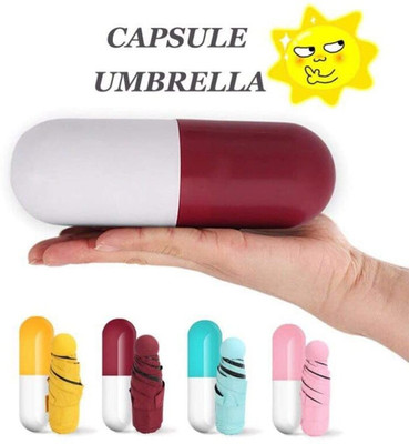 ASKCREW Capsule Shape Umbrella For Man and Woman (MULTICOLOR) Translucent Reflector Umbrella(20 cm)