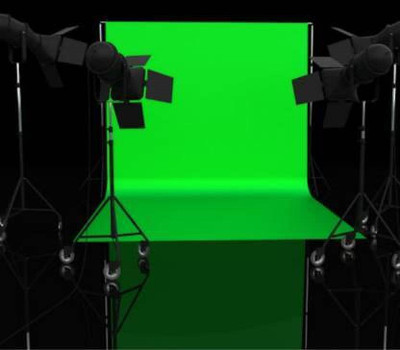 Kate 8x12ft Green Backdrop,Video, News Room Setup, Zoom, Vfx Reflector Reflector