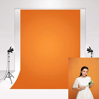 Cam cart 8FTx9FT Orange Photography Studio Backdrop for Event Shoot & Vedio Recording. Reflector