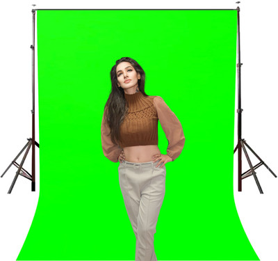 VRITASH 4x10FT Green Screen Background Backdrop Indoor Outdoor YouTube Videos Reflector