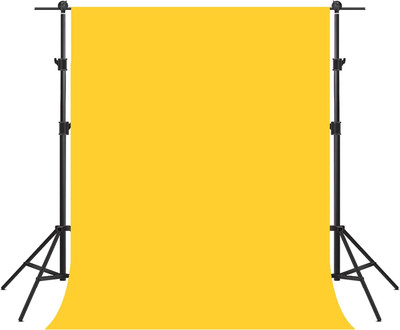Vistook 8X12 Ft Yellow Screen Backdrop with 9x9ft Backdrop Stand,Stand Kit And Carry Bag Reflector
