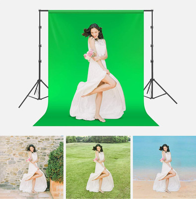 EDIT PRO 8FT X 4FT SMART GREEN SCREEN BACKGROUND FOR YOUTUBE & PHOTOGRAPHY.LEKERA CURTAIN Reflector