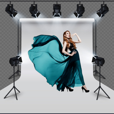 VRITASH 4X9FT White Screen Background Backdrop Indoor Outdoor YouTube Videos Reflector