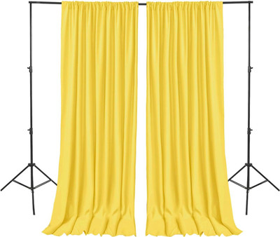 Stookin 4X8 yellow Backdrop 2 Panels-Wrinkle-Free Polyester Wedding Party Photography Reflector