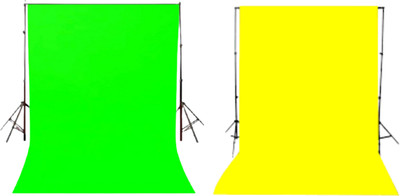 VRITASH 4X10FT (1 Green 1 Yellow) Screen Background Backdrop YouTube Videos Reflector