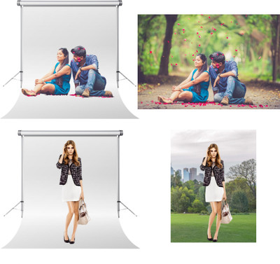 VRITASH 8X9FT White Screen Background Backdrop Indoor Outdoor YouTube Videos Reflector