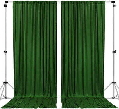 Stookin Dark Green Decoration Backdrop Curtain Background Wedding Partie 5x12Ft Set of 2 Reflector