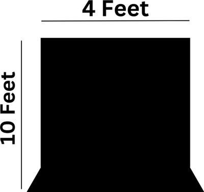 Windrop Solutions 4x10ft Black Screen Background Photo Video Backdrop Youtube Reflector