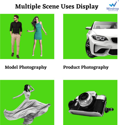 Windrop Solutions 4x9 FT Green Screen Only Backdrop Background for Indoor-Outdoor Photo Videos Reflector