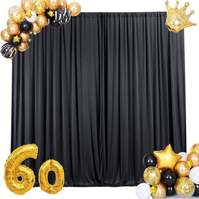 VRITASH 4x10FT Set of 2 Black Screen Background Backdrop Indoor YouTube Videos Reflector