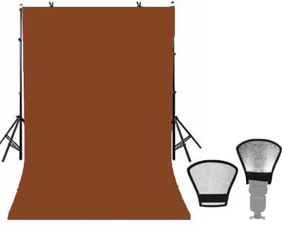 Stookin 8x10 Brown Color Photography Studio Backdrop for Event Shoot (Free Bounce Card) Reflector
