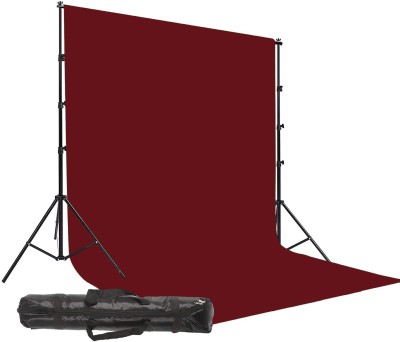 PIXSO 8X12 Maroon Backdrop Photography Stand Background Kit Portable Foldable With Bag Reflector
