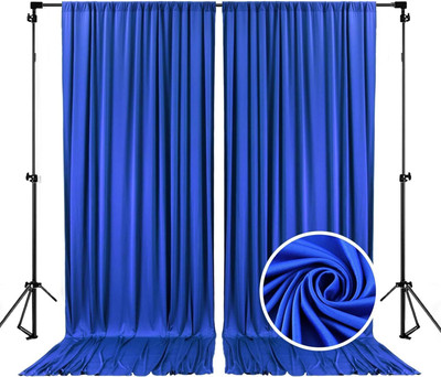 Stookin 4X8 Royal Blue Backdrop Curtain 2 Panels-Wrinkle-Free Polyester Photography Reflector