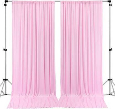 Vistook Pink Decoration Backdrop Curtain Background Wedding Parties 4x8Ft (Set of 2) Reflector