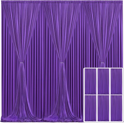 Vistook 30x10FT Wrinkle Free Decoration Backdrop Purple Curtain Drapes 5x10 (6 Panels) Reflector