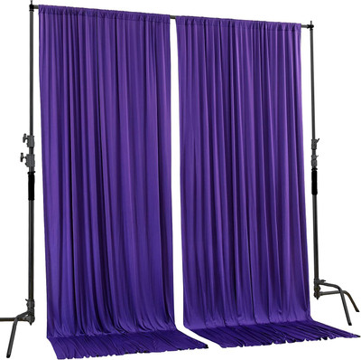 Stookin Purple Backdrop Wrinkle-Free Polyester Wedding Party Photography 4X 8FT 2 set Reflector