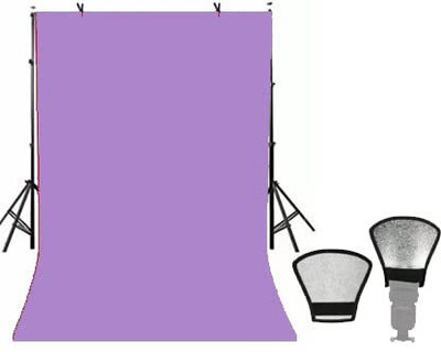 Stookin 8x10 Light Purple Color Photography Studio Backdrop for (Free Bounce Card) Reflector