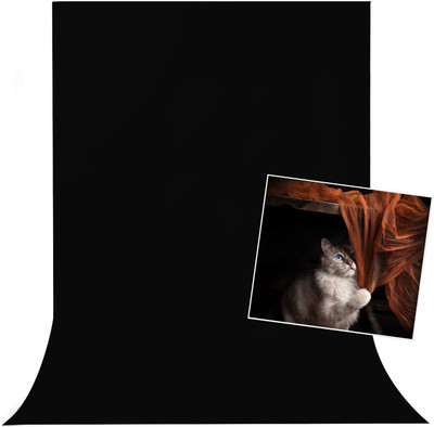 Hiffin 8Ft X 14Ft Black Screen Backdrop Photo Studio Photography Background Reflector Reflector