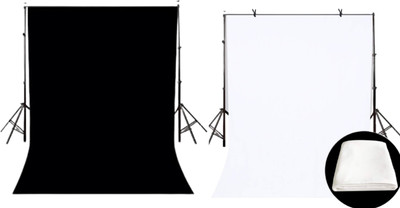 VRITASH 4X10FT (1 Black 1 White) Screen Background Backdrop YouTube Videos Reflector