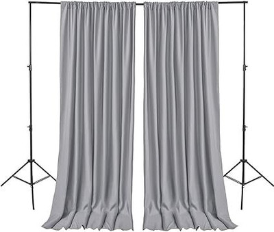 Cam cart grey Backdrop Curtain for Parties Background Curtains 4x8 (2 penal) Reflector