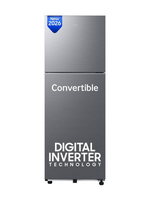 Samsung 236 L Frost Free Double Door 3 Star Refrigerator  with Convertible, Digital Inverter, 2026 Model(REFINED INOX, RT40H28U3THL)