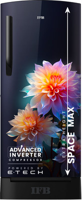 IFB 187 L Direct Cool Single Door 5 Star Refrigerator with Base Drawer with Powered by E-Tech, Extraordinary Storage, Base Drawer, Quadra Crisper with Humidity Controller, Advanced Inverter Compressor(Divine Bliss Blue, IFBDC-2135DBNED)