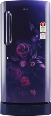 LG 215 L Direct Cool Single Door 3 Star Refrigerator with Base Drawer(Blue Euphoria, GL-D221ABED)