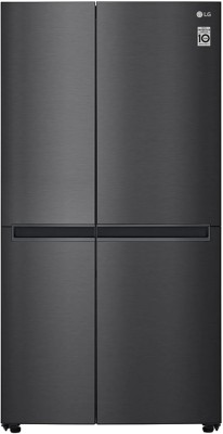 LG 688 L Frost Free Side by Side 5 Star Refrigerator  (Matt Black, GC-B257KQBV)