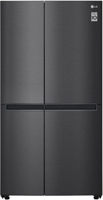 LG 688 L Frost Free Side by Side 5 Star Refrigerator (Matt Black, GC-B257KQBV)