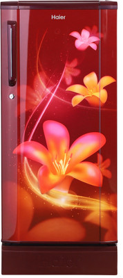 Haier 190 L Direct Cool Single Door 2 Star Refrigerator with Base Drawer(Red Erica, HRD-1902PRE-E)