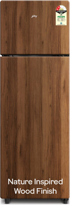 Godrej 272 L Frost Free Double Door 2 Star Refrigerator  with Wood Finish and Advanced Inverter Technology(Walnut Wood, RT EONVGUE 310B RI WT WD)