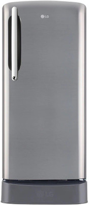 LG 204 L Direct Cool Single Door 5 Star Refrigerator with Base Drawer(Shiny Steel, GL-D211HPZZ)