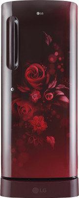 LG 235 L Direct Cool Single Door 3 Star Refrigerator with Base Drawer(Scarlet Euphoria, GL-D241ASED)