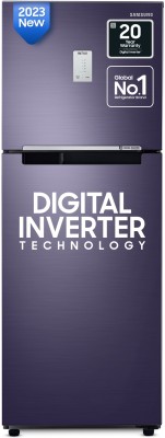 SAMSUNG 236 L Frost Free Double Door 2 Star Refrigerator  with Digital Inverter(Pebble Blue, RT28C3452UT/HL)