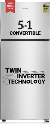 Haier 240 L Frost Free Double Door 3 Star Convertible Refrigerator  (Moon Silver, HEF-253GS-P) For Rs. 19990 @ 43 %