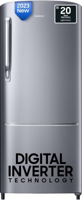 SAMSUNG 183 L Direct Cool Single Door 3 Star Refrigerator with Digital Inverter(Elegant Inox, RR20C1723S8/HL)