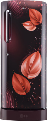 LG 235 L Direct Cool Single Door 3 Star Refrigerator with Base Drawer(Scarlet Victoria, GL-D241ASVD)