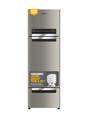 Whirlpool 235 L Frost Free Triple Door Refrigerator  with Zeolite Technology, Microblock Technology(Radiant Steel, FP 253D PROTTON ROY RADIANT STEEL(Z))