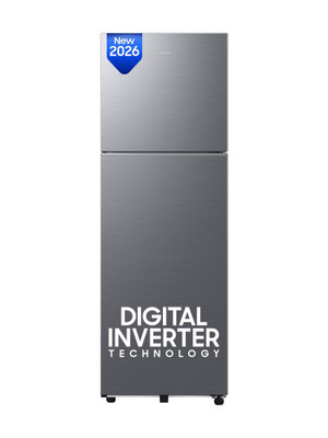 Samsung 256 L Frost Free Double Door 3 Star Refrigerator  with Digital Inverter, 2026 Model(REFINED INOX, RT40H30W3THL)
